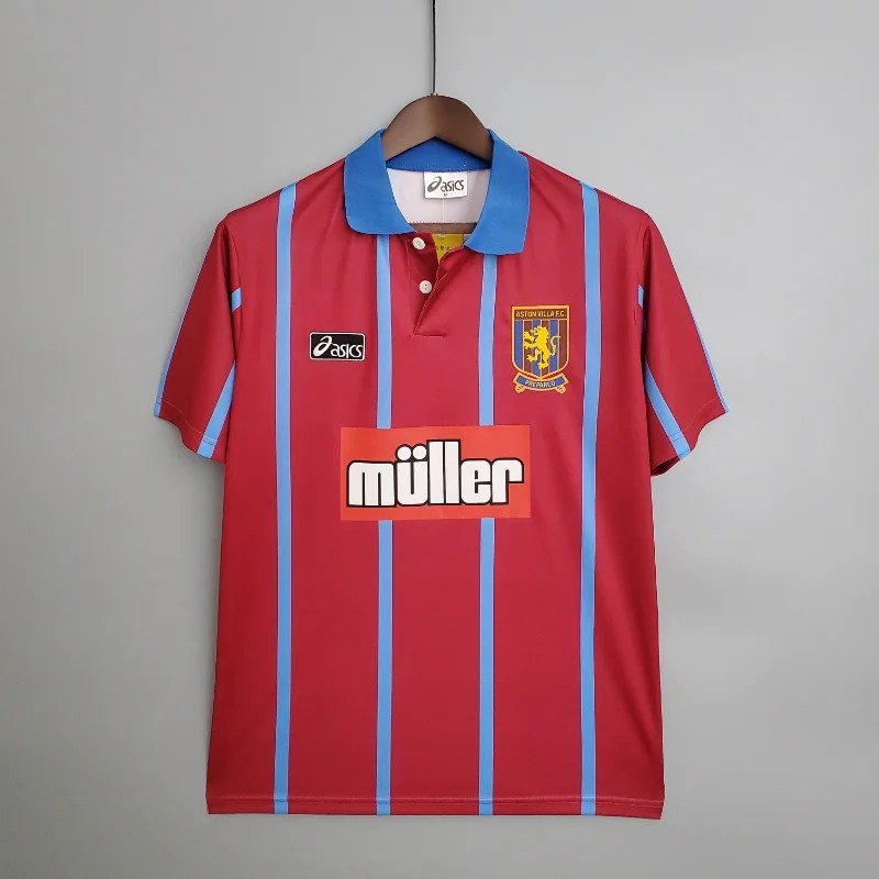 Mens Aston Villa Home Retro Jersey 1993-95 Mens Aston Villa Home Retro Jersey 1993-95