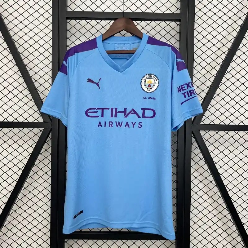 Mens Manchester City Home Retro Jersey 2019-20 Mens Manchester City Home Retro Jersey 2019-20