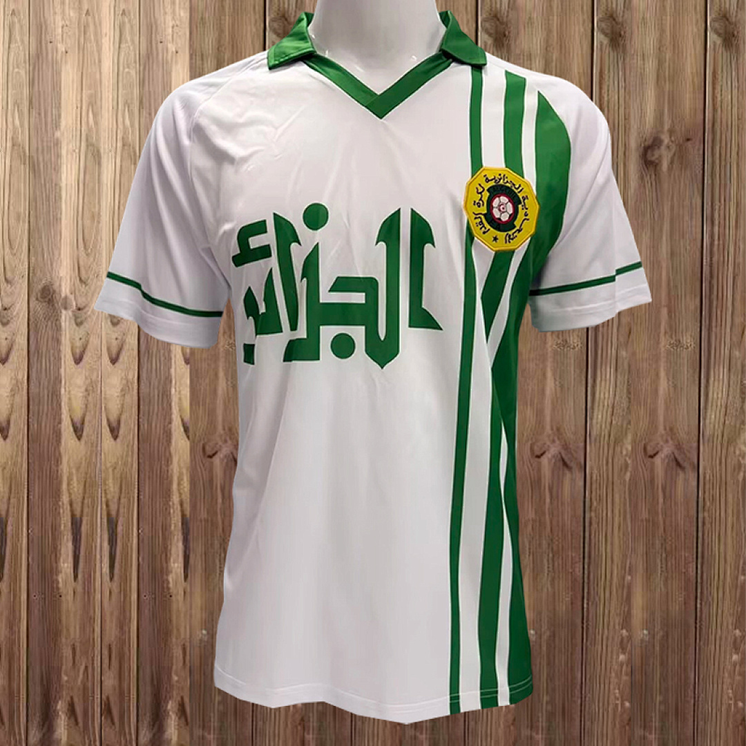 Mens Algeria Retro Home Jersey 1986 Mens Algeria Retro Home Jersey 1986 front view on mannequin