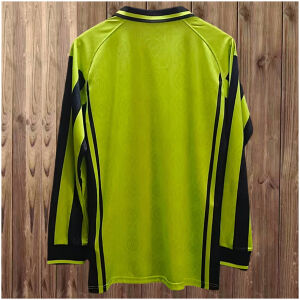 Mens borussia/dortmund s Retro Long Sleeve Home Jersey 1996/97 rear view showing authentic team styling