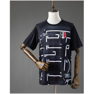 Mens Santa Cruz Training Kit Pre-Match Jersey 2026/27 front view with black maze graphics