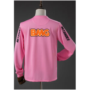 Mens Santos Pink Retro Long Sleeve Jersey 2012/13 rear view showing authentic team styling