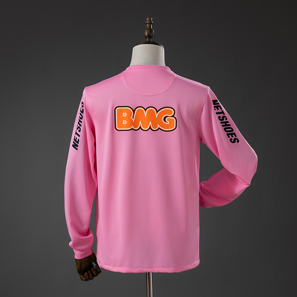 Mens Santos Pink Retro Long Sleeve Jersey 2012/13 Mens Santos Pink Retro Long Sleeve Jersey 2012/13 rear view showing authentic team styling