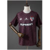 Front view of the Mens Sao Paulo Deep Burgundy Goalkeeper Jersey 2026/27 with tonal wave pattern, SPFC crest, and Superbet sponsor on a mannequin.