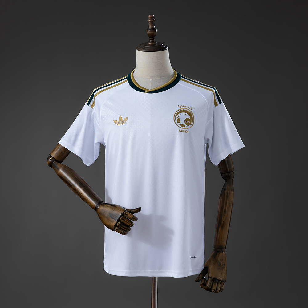 Mens Saudi Arabia Away Jersey 2026 Mens Saudi Arabia Away Jersey 2026 front view with gold falcon crest