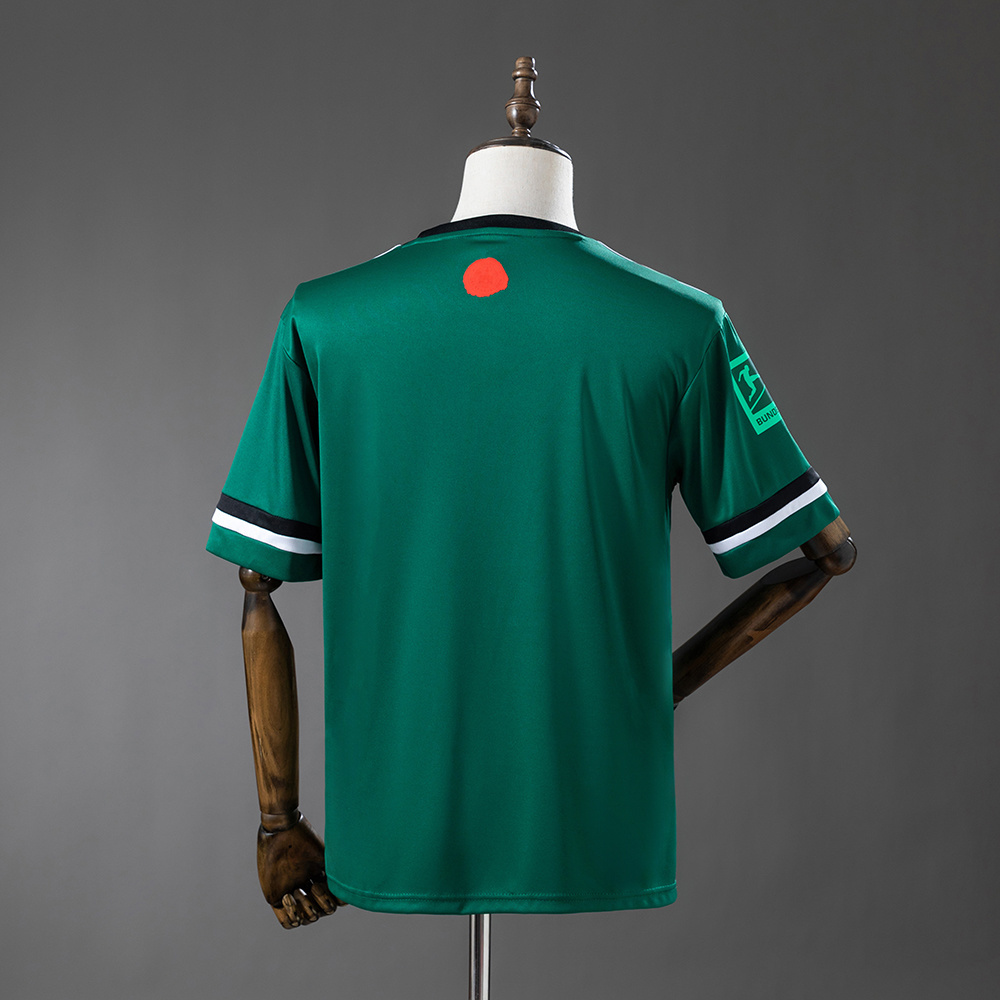 Mens FC Schalke 04 Commemorative Edition Green Jersey 2025/26 Mens FC Schalke 04 Commemorative Edition Green Jersey 2025/26 rear view showing authentic team styling