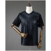 Mens Southampton All Black Retro Jersey 1993/95 front view in blackout styling with tonal chevron pattern