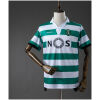 Mens Sporting Lisbon Retro Home Jersey 2018/19 front view with polo collar