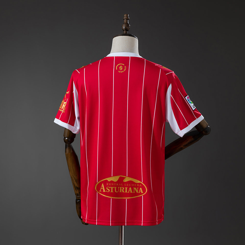 Mens Sporting de Gijon Style Retro Jersey 2025/26 Mens Sporting de Gijon Style Retro Jersey 2025/26 rear view showing authentic team styling