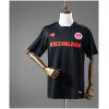 Front view of the Mens St. Pauli Retro Away Jersey 2013/14 in black with red Kiezhelden chest sponsor