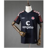 Mens St. Pauli Retro Home Jersey 2015/16 front view in dark brown with Congstar sponsor and Hummel chevrons