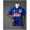 Mens St. Pauli Retro Away Jersey 1997/96 front view in blue and black stripes with Böklunder sponsor