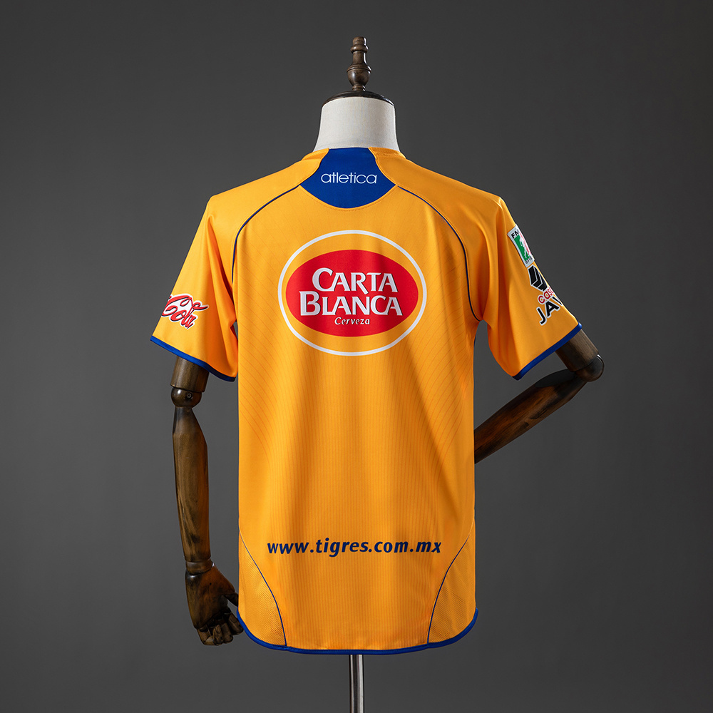 Mens Tigres UANL Retro Home Jersey 2005/06 Mens Tigres UANL Retro Home Jersey 2005/06 rear view showing matching team styling