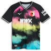 Mens FC Augsburg Goalkeeper Jersey 2026/27 front view with colour halftone gradient on black