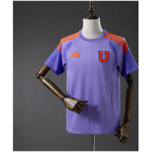 Front view of the Mens Universidad Jersey 2026/27 in lavender with neon orange stripes and U crest