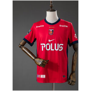 Mens 浦和レッズ Urawa Red Diamonds Home Jersey 2026/27 front view with centered crest, POLUS sponsor, and navy trim