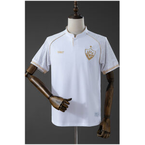 Front view of the Mens Vitoria New Year’s Eve Special Edition Jersey 2026/27 in white with luxurious champagne gold detailing
