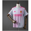 Real Zaragoza fourth shirt light grey pink halftone pattern front view