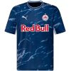 Mens Red Bull Salzburg Third Jersey 2026/27 navy shirt front view with glacial marble streaks and Red Bull sponsor
