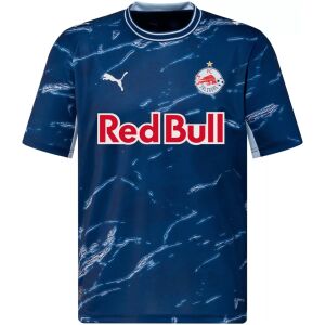 Mens Red Bull Salzburg Third Jersey 2026/27 navy shirt front view with glacial marble streaks and Red Bull sponsor