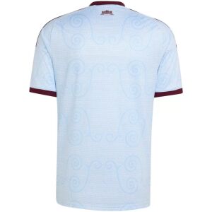 Mens Aston Villa Third Jersey 2026/27 back view showing ice blue pattern and Aston Hall neck emblem