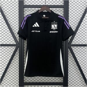 Mens Colo Colo Polo 2025/26 front view displaying black profile