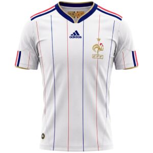 Mens France World Cup Retro Away Jersey 2010 Mens France World Cup Retro Away Jersey 2010 front view on display
