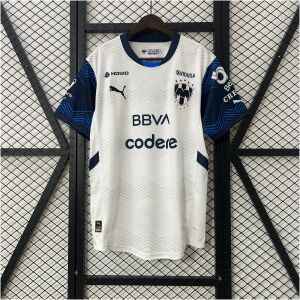 Mens Monterrey Away Jersey 2024/25 front view showing blue geometric sleeves
