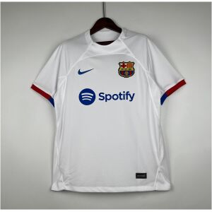 Mens Barcelona Away Jersey 2023/24 Mens Barcelona away 2023/24 white jersey with Spotify badge front view
