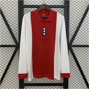 Mens Ajax Commemorative Edition Long Sleeve Jersey 2025/26 front view on display
