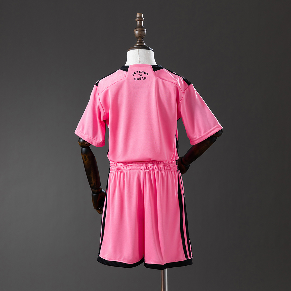 Kids Inter Miami Home Kit 2024/25 Kids Inter Miami Home Kit 2024/25 rear view of shirt and shorts