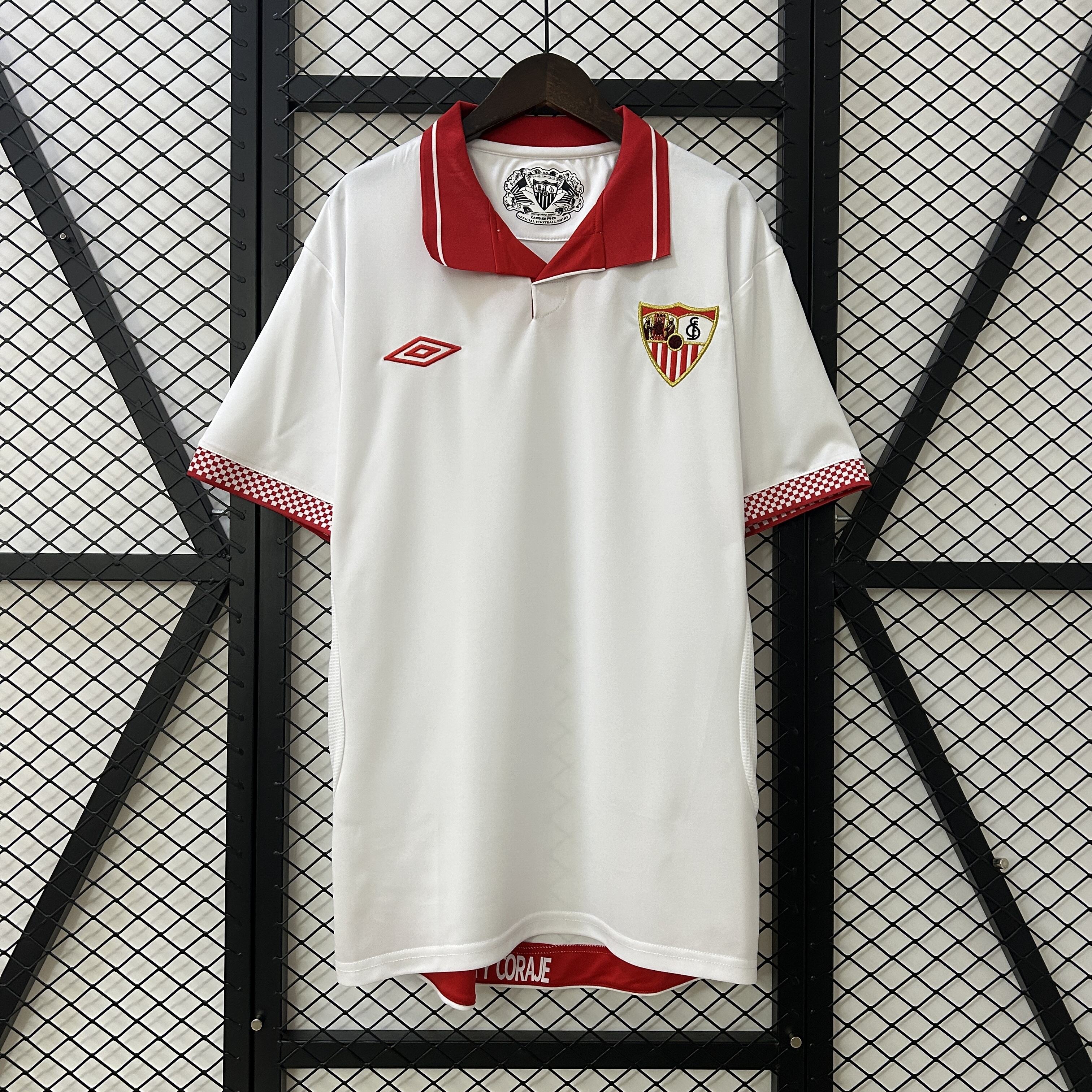 Mens Sevilla Retro Home Jersey 2012/13 Mens Sevilla Retro Home Jersey 2012/13 front view on display