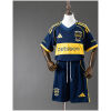 Kids Boca Juniors Home Kit 2025/26 front view of junior shirt and shorts