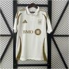 Mens Los Angeles Away Jersey 2025/26 front view in white with gold collar