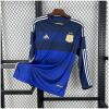 Mens World Cup Argentina Retro Long Sleeve Away Jersey 2014 on hanger showing long sleeves and navy hoops