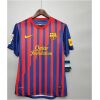 Barcelona retro home shirt with blue and red stripes front view