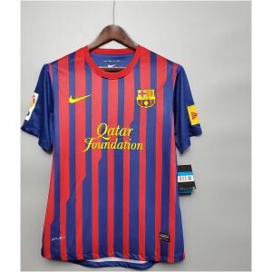 Mens Barcelona Retro Home Jersey 2011/12 Barcelona retro home shirt with blue and red stripes front view