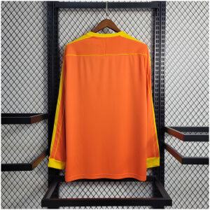 Mens World Cup Brazil s Retro Long Sleeve Goalkeeper Jersey 1998 back view detail