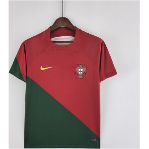Mens Portugal World Cup Home Jersey 2022 front view on hanger