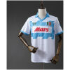 Mens Napoli Retro Away Jersey 1990/91 on mannequin showing white body with sky blue chest band