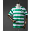 Mens Celtics Retro Home Jersey 1980/81 front view in green and white hoops