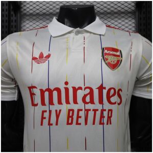 Mens Arsenal Pre-Match Jersey White Stripe 2026/27