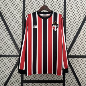 Mens Sao Paulo Long Sleeve Away Jersey 2024/25 front view on display