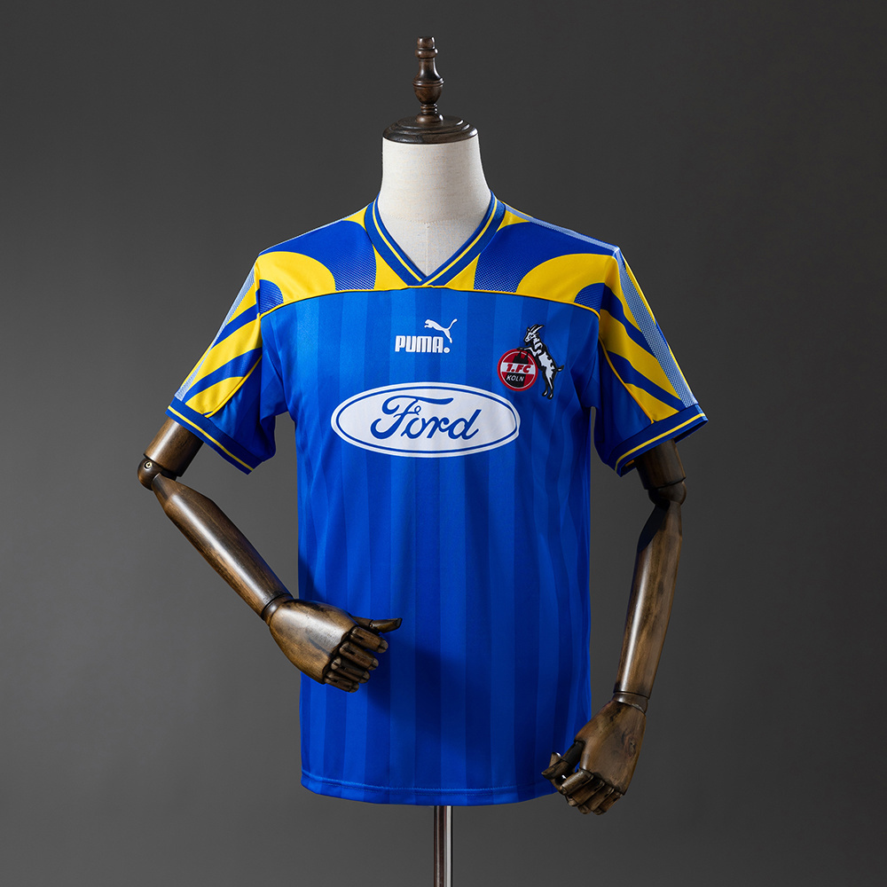 Mens FC Koln Retro Away Jersey 1995/96 Mens FC Koln Retro Away Jersey 1995/96 front view on display