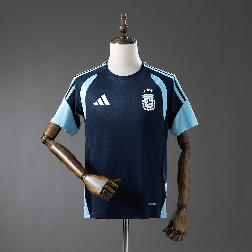 Mens Argentina World Cup Navy Training Kit Jersey 2026 Mens Argentina World Cup Navy Training Kit Jersey 2026 front view on mannequin