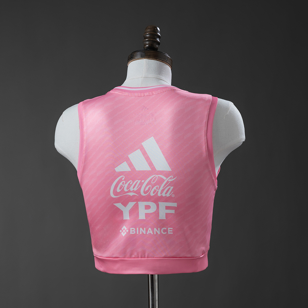 Womens Argentina Pink Jersey 2025 Womens Argentina Pink Singlet Kits Jersey 2025 rear view of shirt and shorts