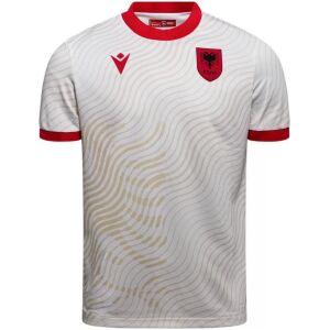 Mens Albania World Cup Away Jersey 2026 white contoured shirt front view