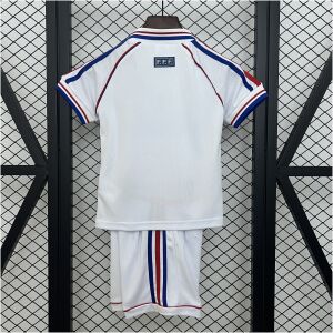 Kids World Cup France Retro Away Kit 1998 back view detail