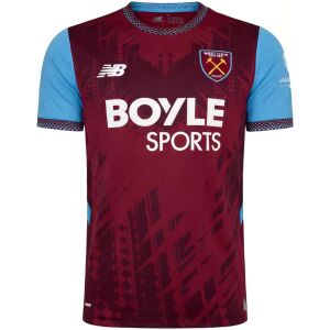 Mens West Ham United Home Jersey 2026/27 claret and sky blue shirt front view
