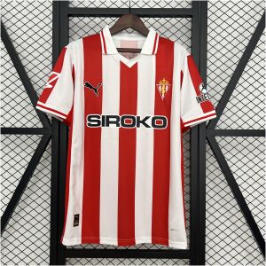 Mens Sporting Gijon Home Jersey 2025/26 front view on display
